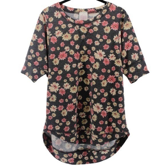 Freeloader Multicolor Floral Hi Low Boho Hippie Flower Child Blouse Top Size M - Picture 2 of 10